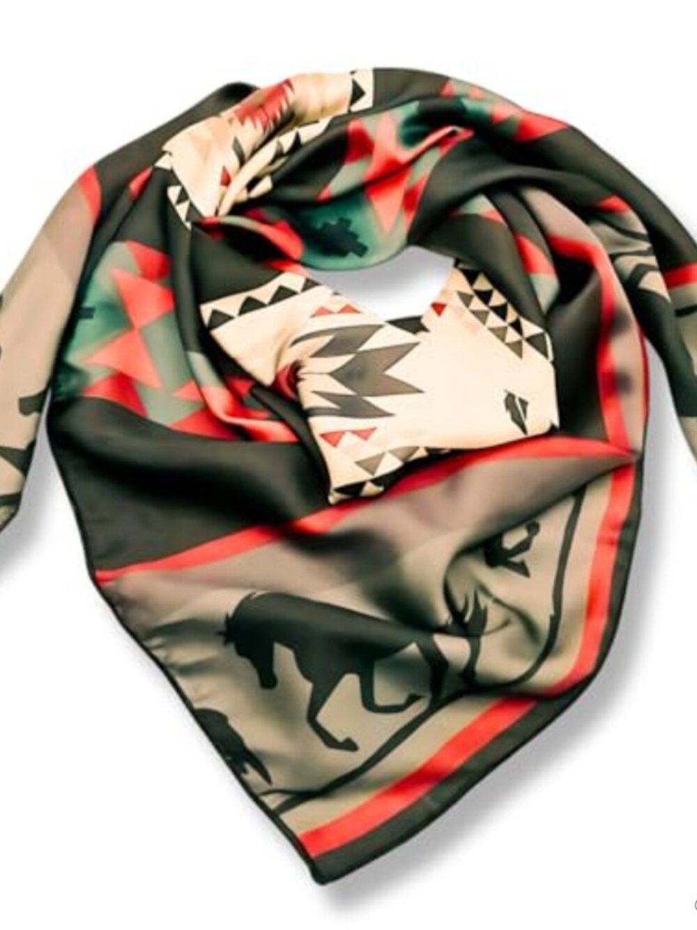 Silk Blend Wild Rag 36in Western Cowboy Bandana Square Scarf